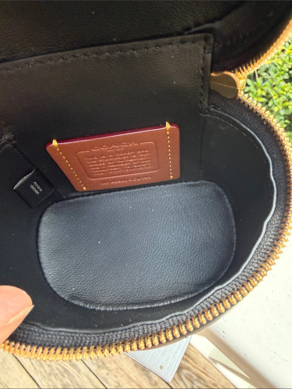 Coach NWT  Black Quilted Leather Trail Mini Crossbody Bag with Gold Hardware - Picture 11 of 14